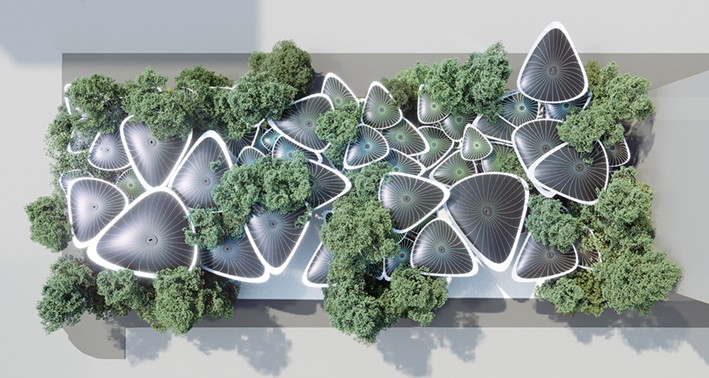 The Artificial Breathing Palm Modular Structure System