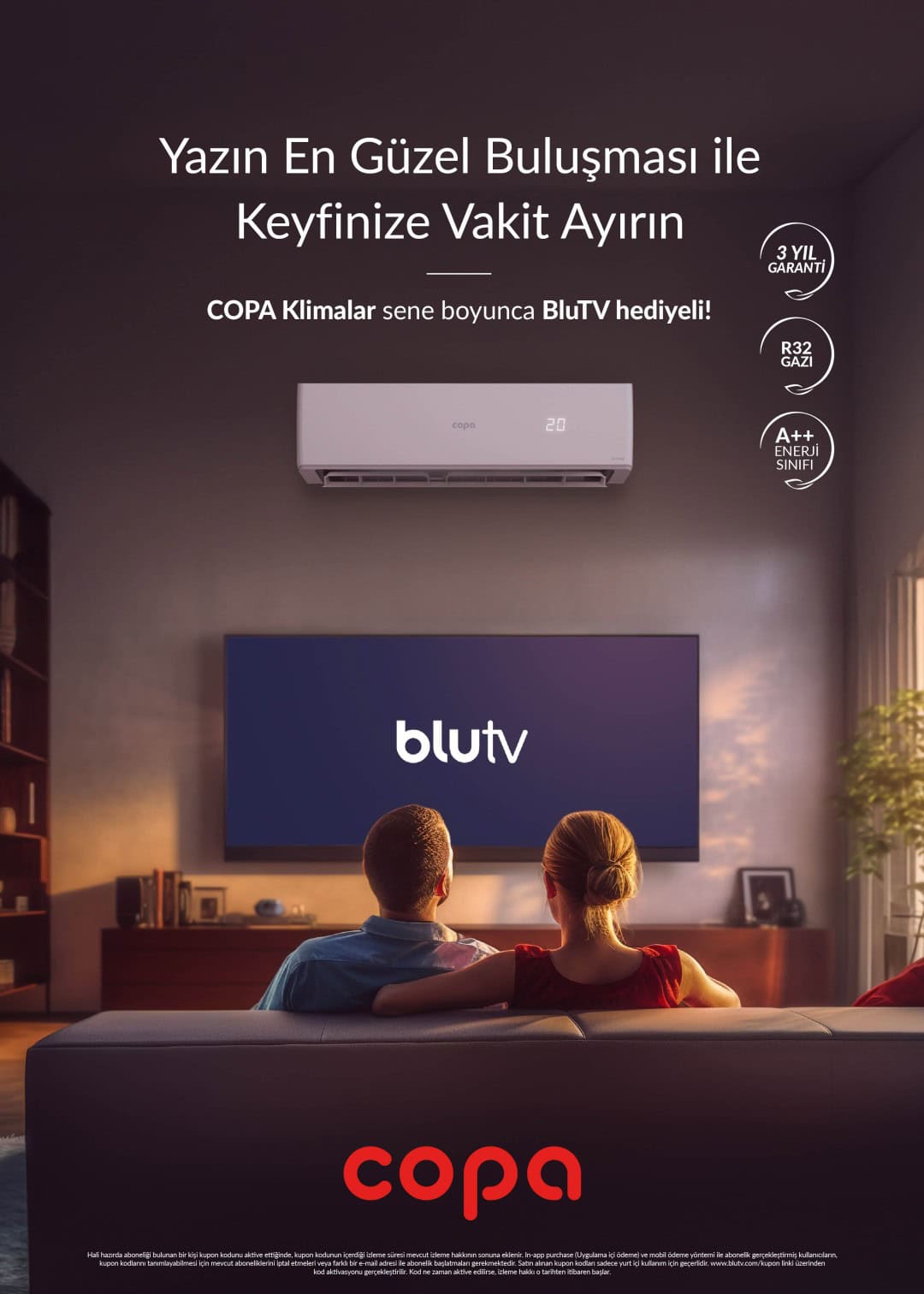 COPA Klima Alanlara Blu TV Aboneliği Hediye