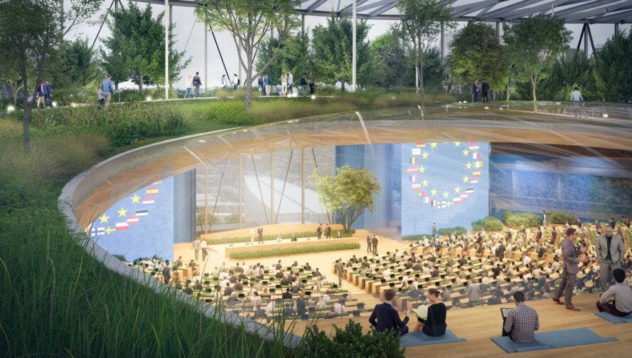 EUROPARC Avrupa Parlamentosu Binasını Bahçeye Dönüştürüyor