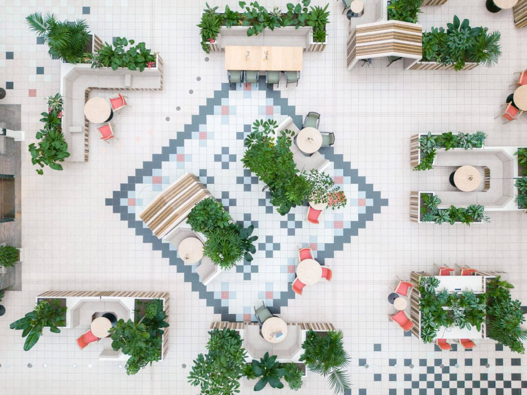 Huzurevi İçin Döngüsel Malzemelerden Kapalı Bir Bahçe Yapıldı