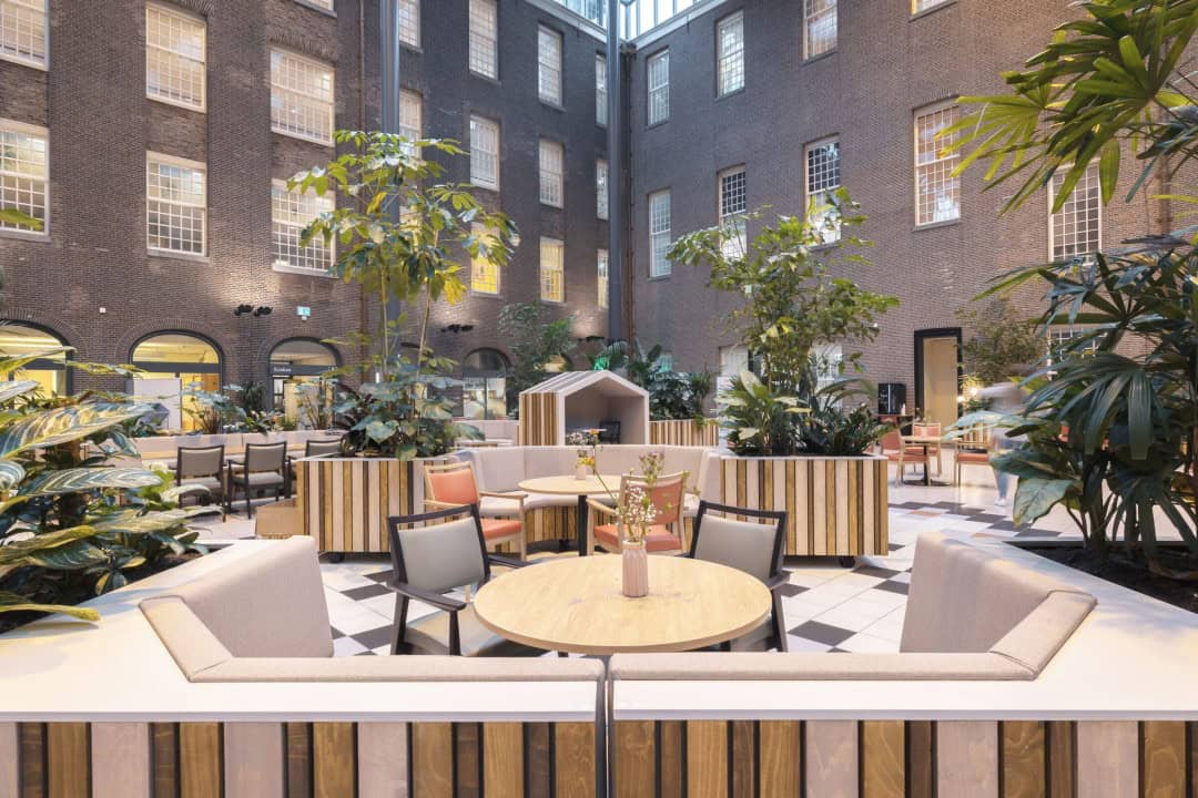 Huzurevi İçin Döngüsel Malzemelerden Kapalı Bir Bahçe Yapıldı