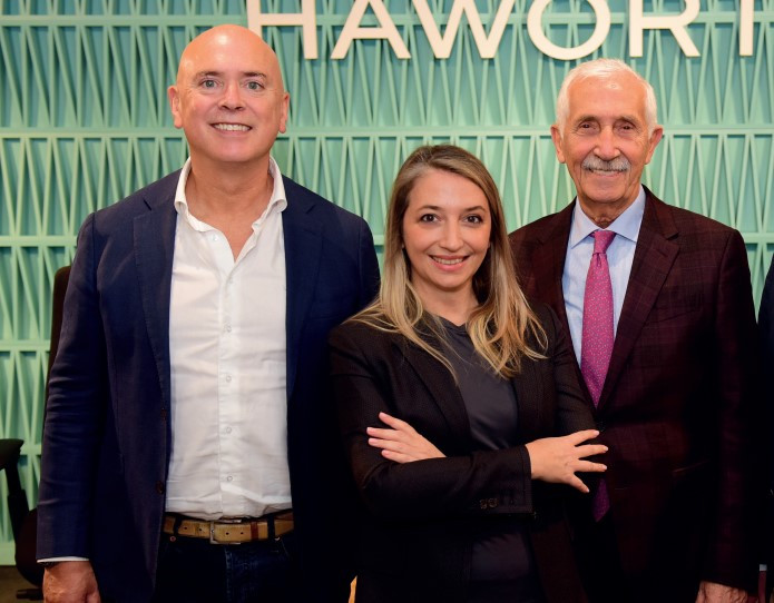 Soldan sağa: Patrick Abramoff, Neslihan Işık, Suat Işık,