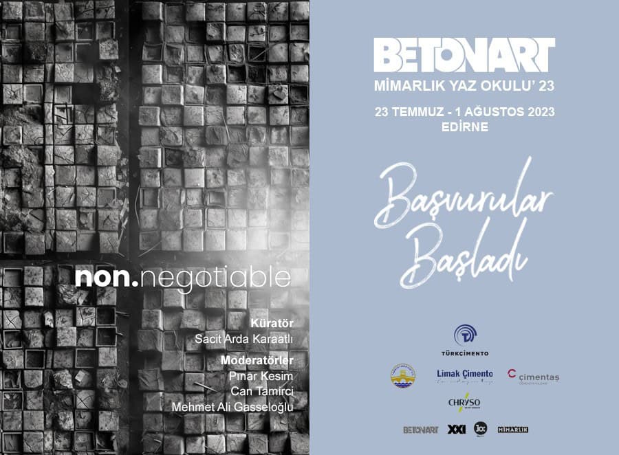 TürkÇimento BETONART Mimarlık Yaz Okulu TürkÇimento BETONART Mimarlık Yaz Okulu