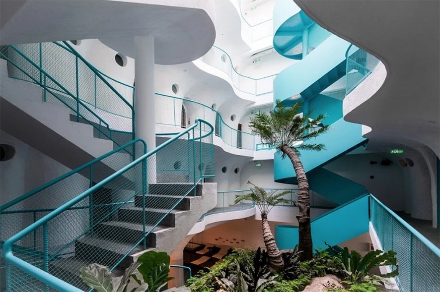 Organik mavi merdiven